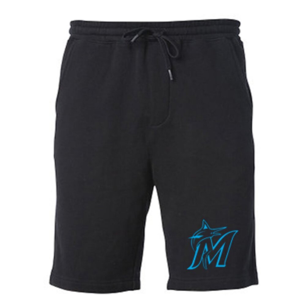 NEW Miami Marlins Color Pop Fleece Sweat Shorts Pants BLACK
